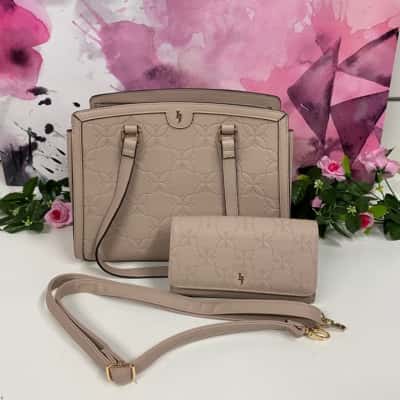 Laura Jones pastel pink handbag & purse New