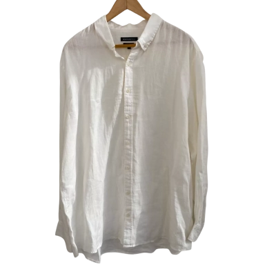 Sportscraft Linen Mens  Size XXXL Long Sleeve Shirt Off White 