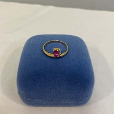 Womens 375 YG Band Set with Stones