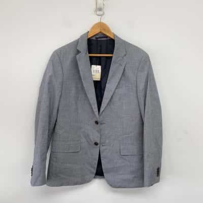 J. C. Lanyon Grey Checked Blazer Size S 