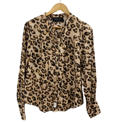 Decjuba Women's Size 10 Long Sleeve Top Animal print 
