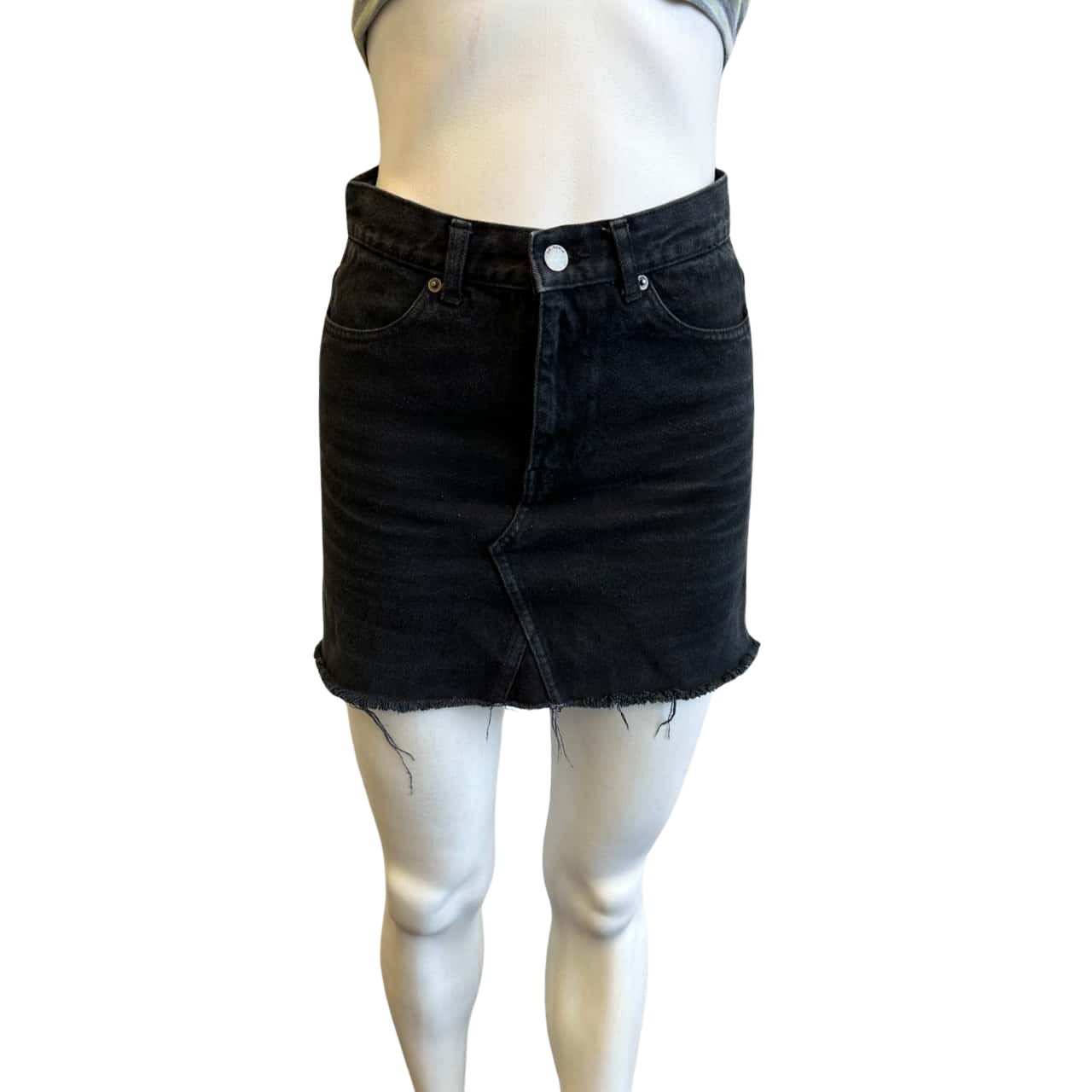 Dr Denim Women's Size XS Mini Denim Skirt Black