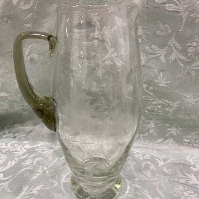 Vintage Clear Glass Pitcher