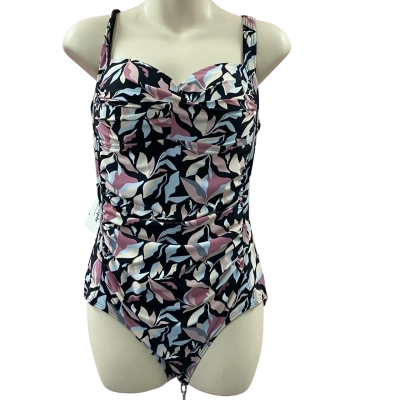  La Sculpte Swimsuit Size 12 Floral Leaf Pattern