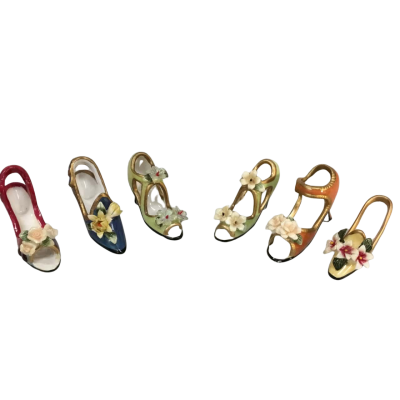 Patterned High Heels Bone China as pictured