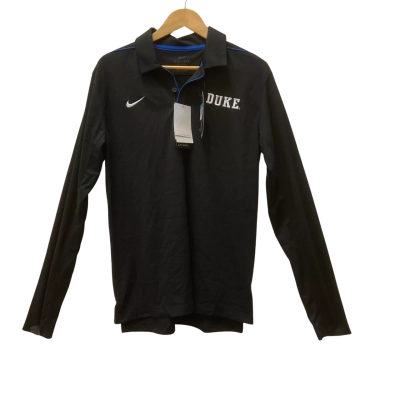 *NEW* Nike® Men's Size Medium (Black) Dri-Fit Duke Blue Devils "On-Field" Performance Long Sleeve Polo Shirt (RRP $70)