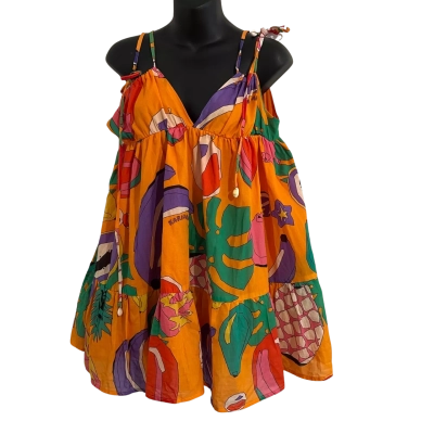 Karavan Womens  Size S (10-12) Mini Dress Multicoloured / Orange 