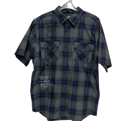 Harley Davidson Mens  Size XL Short Sleeve Shirt Black  / Blue / Grey 
