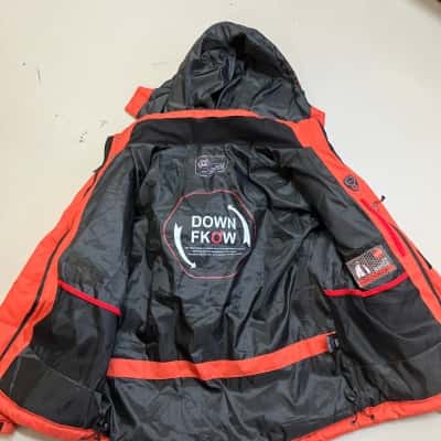 DOWN FKOW feather filled jacket Burnt Orange 