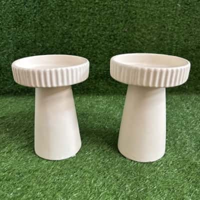 Salt & Pepper Arden Candle Holder x 2 (New)