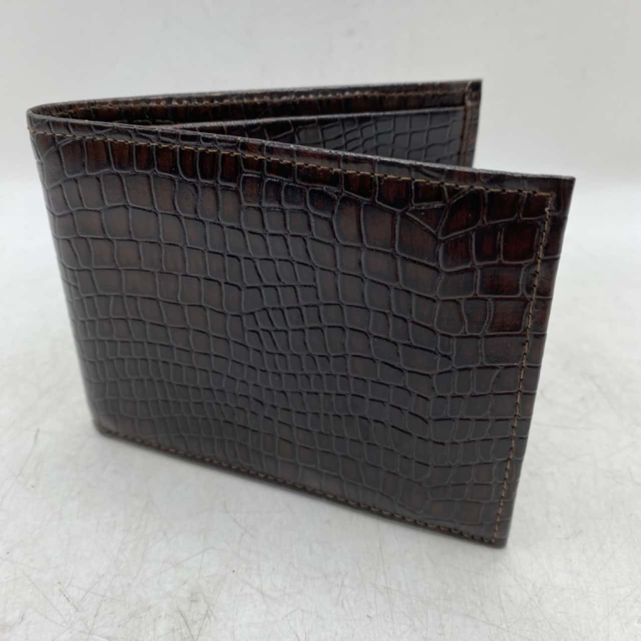 Squared FF Wallet Light Gray Calf Leather
