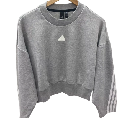 Adidas Womens  Size M Cropped Jumper Grey 