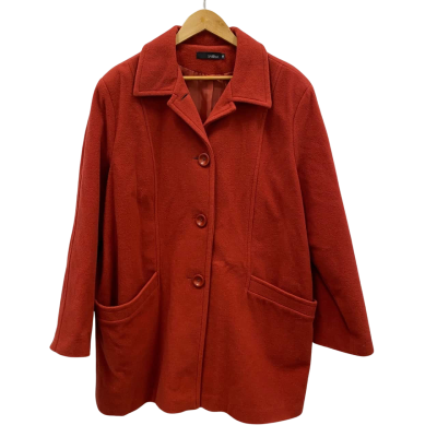 Sabena Women's Size 20 Wool Blend Winter Jacket Burnt Orange 