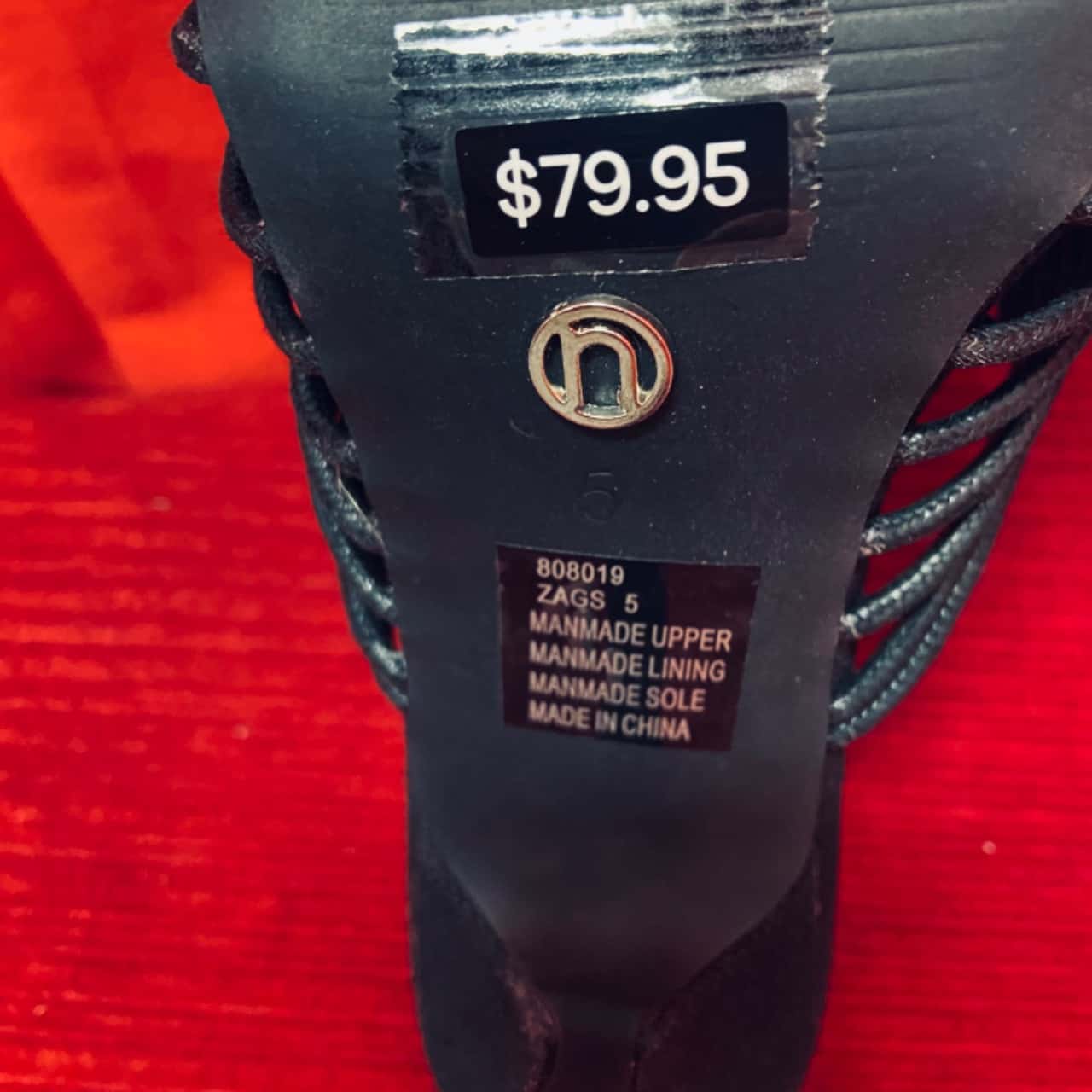 Novo Womens Size 5 Black 9cm Heel Slip on Shoe