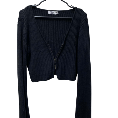 Tiger Mist Womens  Size M Cropped Cardigan Black  
