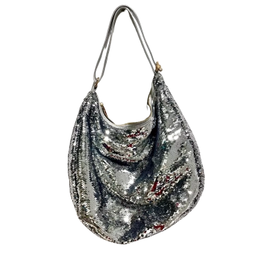  Silver sequin shoulder bag 