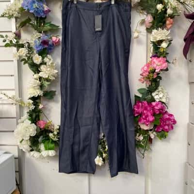 Country Road Womens  Size 16 Wide Leg Pants Blue 