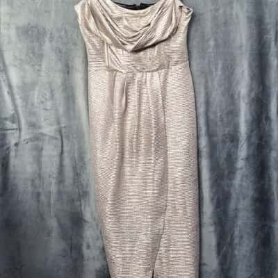  Collective Womens  Size 16 Cocktail Dress Silver 