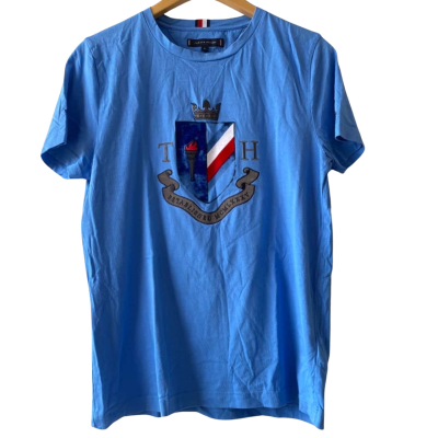 Tommy Hilfiger Mens  Size M Short Sleeve Shirt Blue 