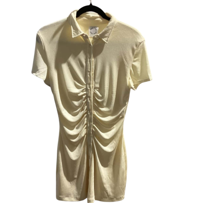 With Jean Womens  Size 8 Mini Dress Cream 