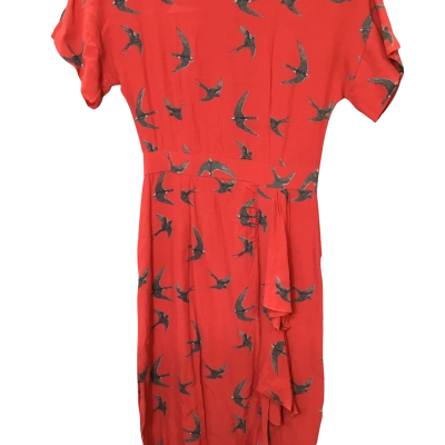 ASOS Womens  Size 8 Midi Dress Red 