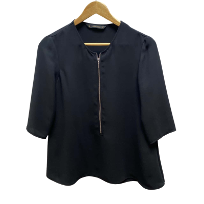 Zara Womens  Size 8 Black Top