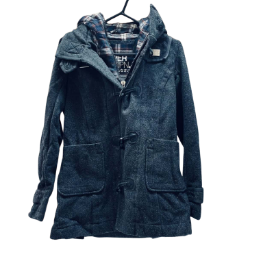 Super Dry JPN Double Duffle Coat – Grey Wool (Size S)