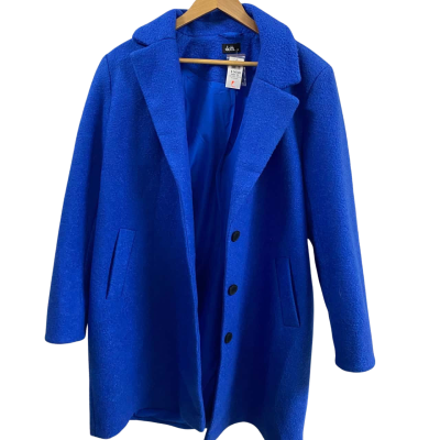 Dotti Womens Trench Coat Size 18 Blue