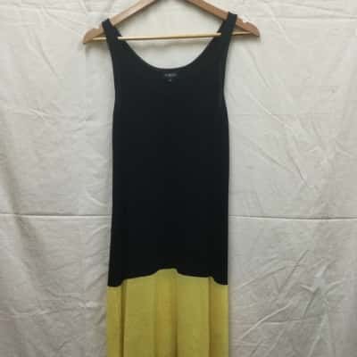 Elwood Womens Size 10 Black/ Yellow Dress