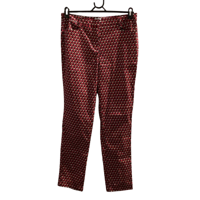 BNWT Heine Womens  Size 40 Casual Pants Red/White/Black Pattern / Red / White RRP$149.99