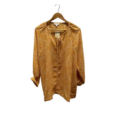 Capture Womens  Size 18 Yellow Print Blouse