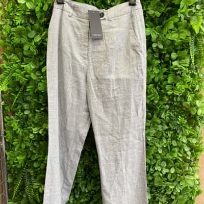 Forcast Womens  Size 4 Straight Leg Blue Silver Pants 