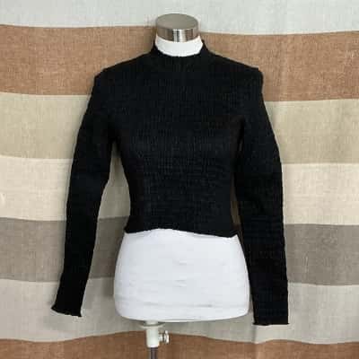 Joslin Womens  Size 8 Cropped Top Black  