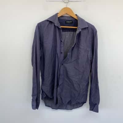 Country Road Blue Long Sleeve Regular Fit Shirt  Size M