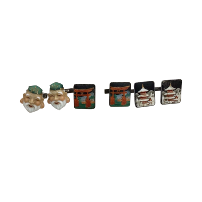 Lot of 3x Toshikane Vintage Japanese Mens Cufflinks 