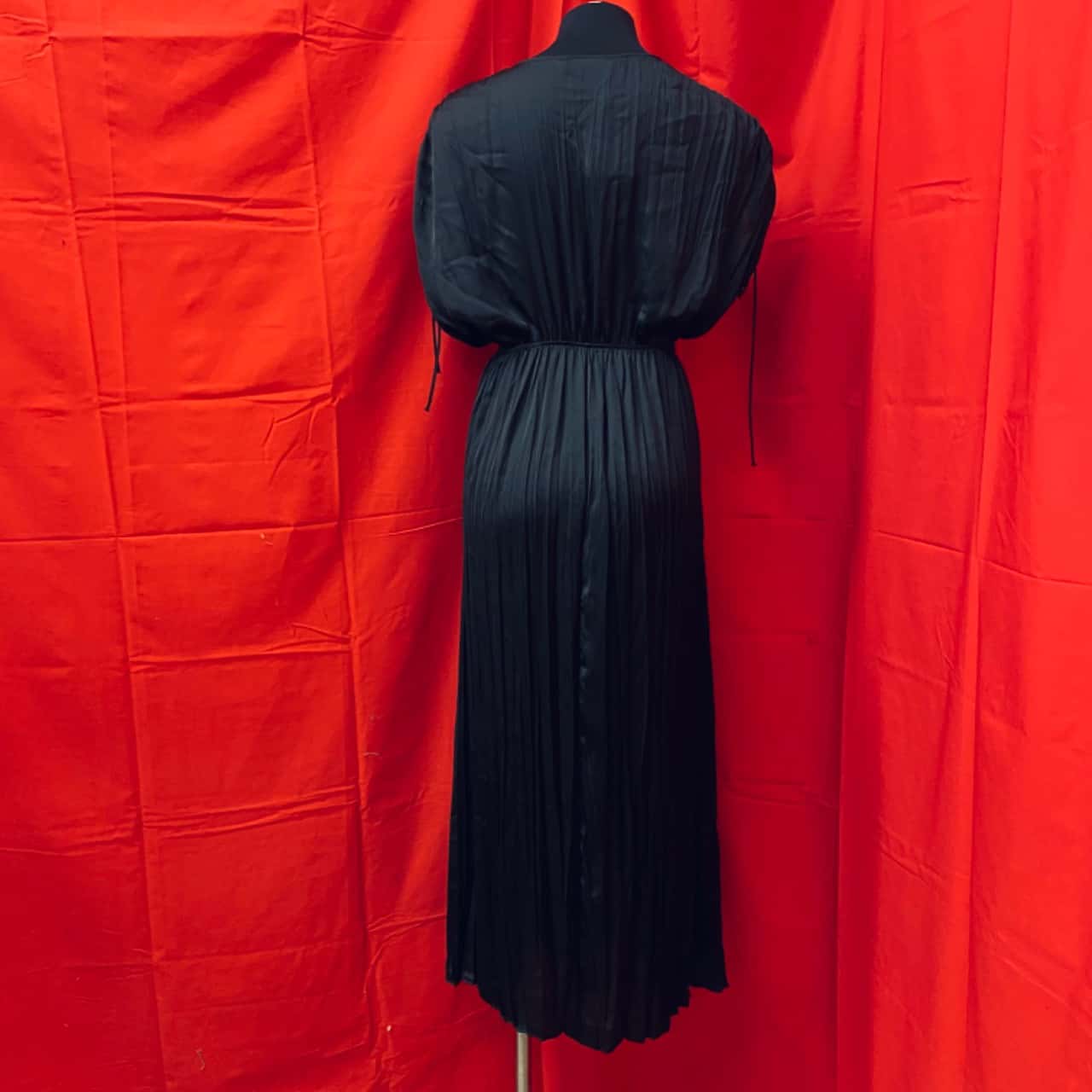 Zara Womens Size S Cocktail Dress / Maxi Dress / Shoestring Strap /  Sleeveless Dress Black (s)