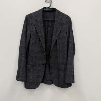 Anthony Squires Noah Charcoal Check Blazer - RRP $499 - Size S  