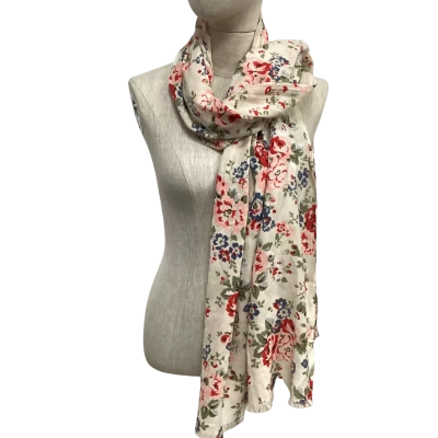 Cath Kidston Scarf Cream / Floral / Pink  