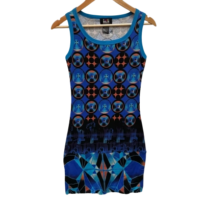  Funki Beat Patterned Mini Dress Size S
