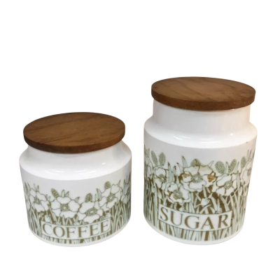 Vintage Coffee and Sugar Canisters as pictured