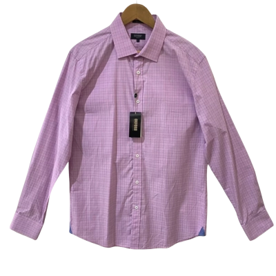 Oxford Mens  Size L Slim Fit Long Sleeve Shirt Pink  