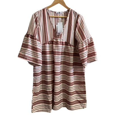 Koandaily Womens  Size M Black  / Red / Striped Dress