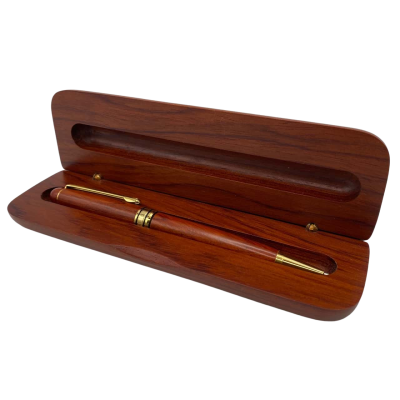 Wooden Biro In Wooden Storage Case     CAB