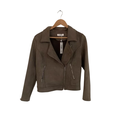 Vine Apparel Womens  Size 10 Biker Jacket Brown 