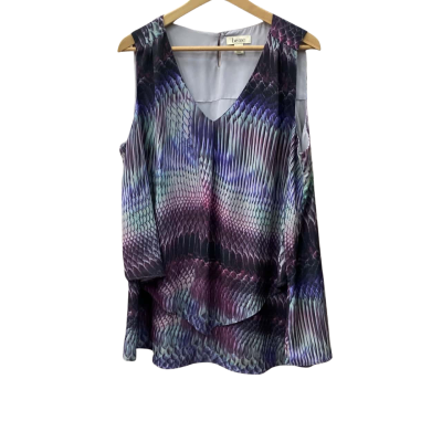 beme Womens  Size 18 Singlet Top Animal print / Black  / Blue / Grey / Multicoloured / Purple 