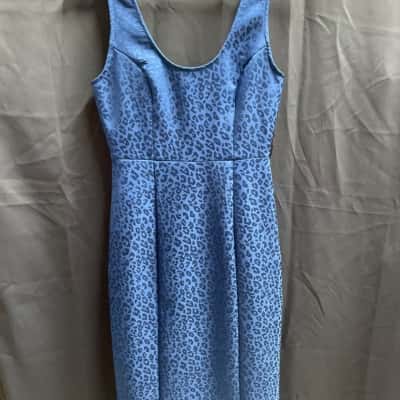 Wayne Cooper Womens Size 10 Blue Animal Print Dress
