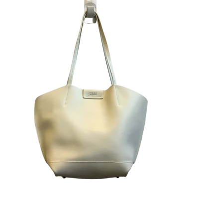 Nicoli Womens Genuine Leather Tote Bag Light Cream