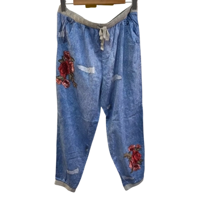 BNWT Peter Alexander Womens  Size M Blue / Floral Pyjamas Pants