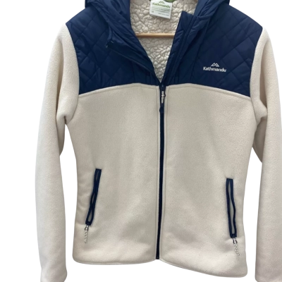 Kathmandu Womens  Size 10 Hooded Jacket Blue / Cream 