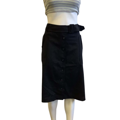 BNWT Sportscraft Women's Size 18 Flannel Midi Skirt Black  